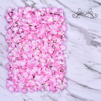 4 Panels Artificial Hydrangea Flower Wall Backdrop Mat UV Protected Bulk