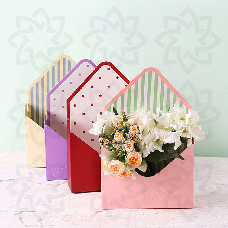 4 Sets Artificial Flower Envelope Boxes with Floral Foam Blocks Bulk Wholesale