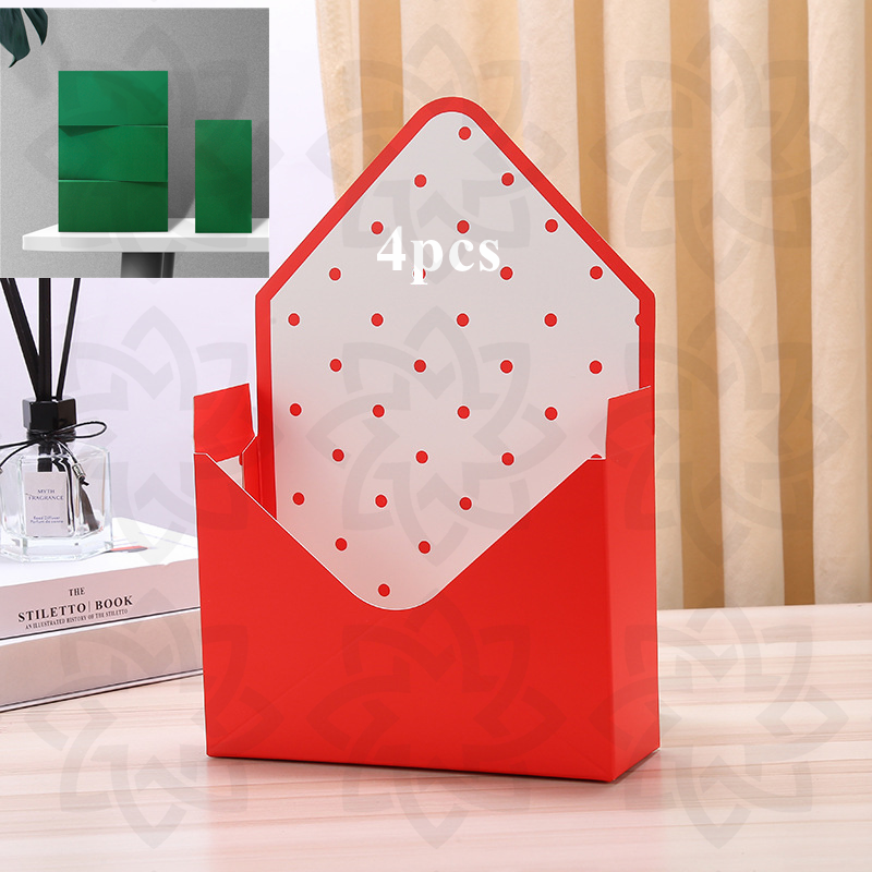 4 Sets Artificial Flower Envelope Boxes with Floral Foam Blocks Bulk Wholesale