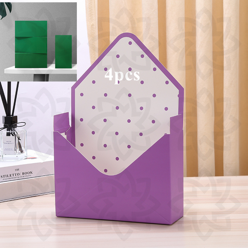 4 Sets Artificial Flower Envelope Boxes with Floral Foam Blocks Bulk Wholesale