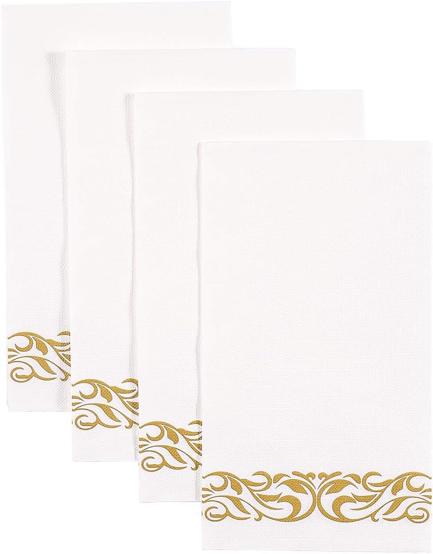 Bulk 200 Pcs Premium Paper Napkins Disposable Soft Absorbent Guest Towels for Weddings Parties Dinners Kitchen and Events Wholesale