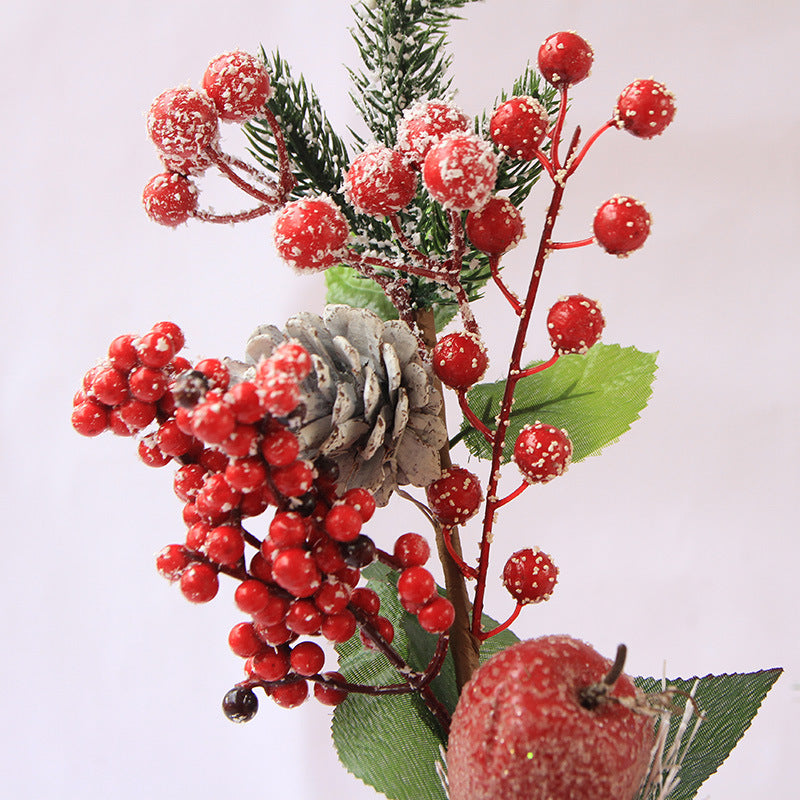 Christmas Rattan Tabletop Decoration Cuttings Artificial Holiday Decor
