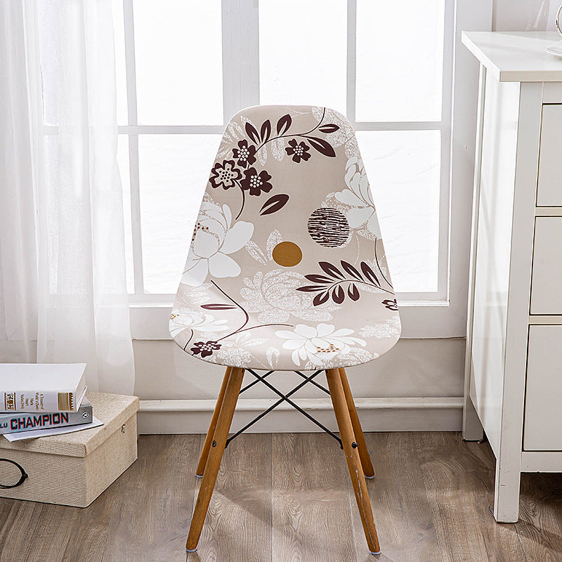 Bulk 2 Pcs Elasticity Shell Chair Covers Irregular Pattern for Restaurant and Living Room Decoration Wholesale