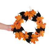 Halloween Mini Bat Wreath 10 Inch Artificial Decorative Accent