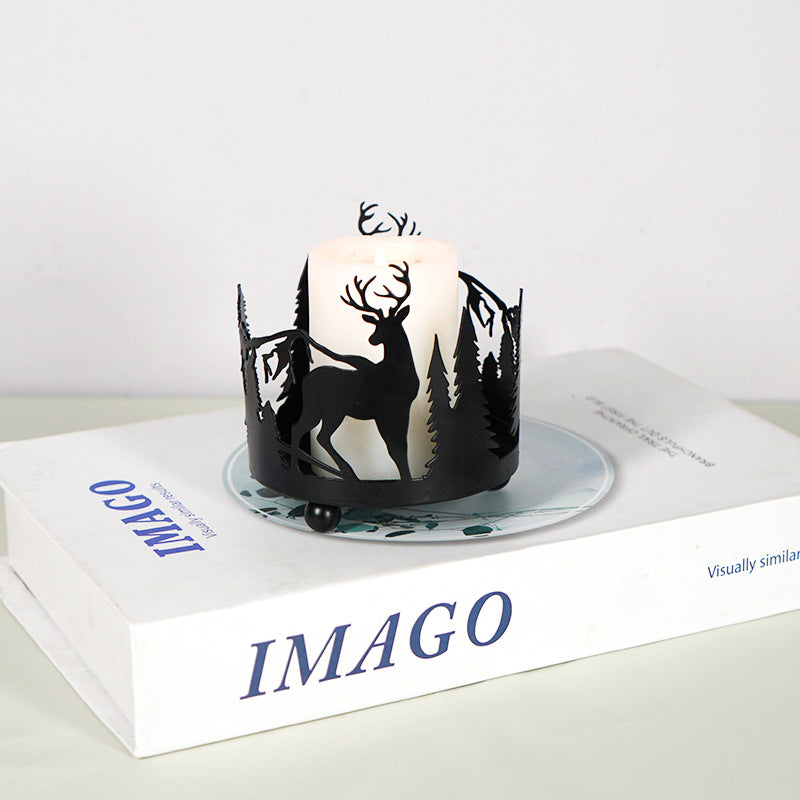 Bulk Christmas Scented Candle Holder with Iron Stand Creative Centerpiece for Dining Table Versatile Holiday Home Decor Wholesale