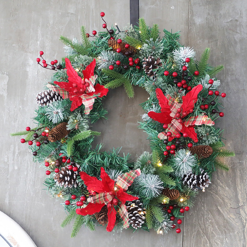Christmas Starfish Pine Cone Wreath 24 Inch Artificial Holiday Decoration