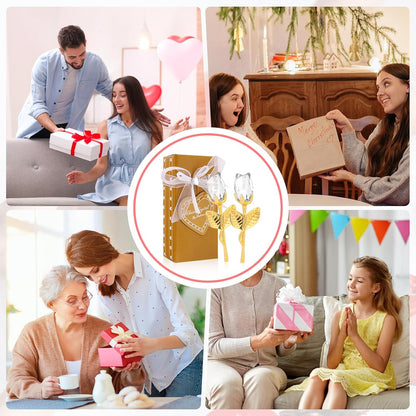 Bulk Glass Rose Mini Crystal Flower with Gift Box Romantic Forever Gift for Wedding Anniversary Valentine's Day Birthday Wholesale