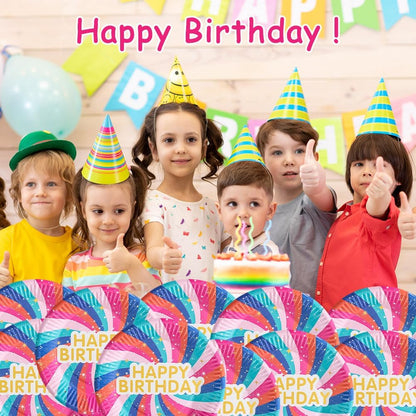 Bulk 100Pcs Summer Party Essentials 7 Inch Disposable Birthday Party Dessert and Dinner Plates Perfect for Pool Parties Wholesale