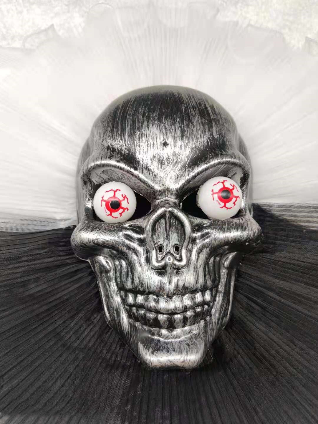 Halloween Skull Wreath 16 Inch Artificial Decorative Door Hanging