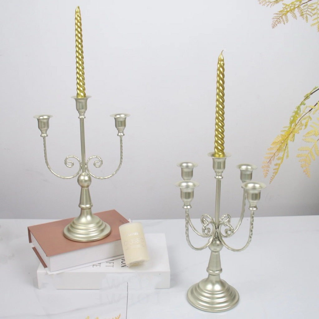 Bulk 3 Arm 10" Gold Candle Holders Wedding & Party Centerpiece Candlestick Holders for Dining Room Birthday Holiday Wholesale