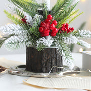 Christmas Tabletop Candle Holder Ornament 10.5 Inch Decorative Holiday Accent