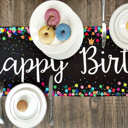 Bulk Birthday Theme Table Runners for Birthday Parties Indoor and Outdoor Wholesale