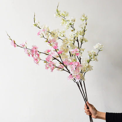 Ceremony Artificial Cherry Blossom Stems, 4-Branch Faux Floral Branches for Arch & Aisle Decor