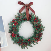 Christmas Red Berry Wreath 12 Inch Rattan Circle Foam Artificial Holiday Decor