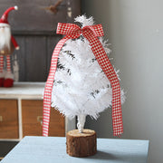 Mini Artificial Christmas Trees White Bulk Pack 10 Pcs 6 Inch Holiday Decor