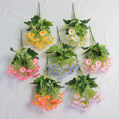 Bulk 13" Artificial Daisy Flowers Bush UV Resistant Fake Flowers for Home Garden Decorations Wholesale