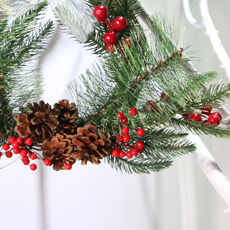 Artificial Christmas Foam Pine Cone Wreath 10 Inch Red Holiday Decoration