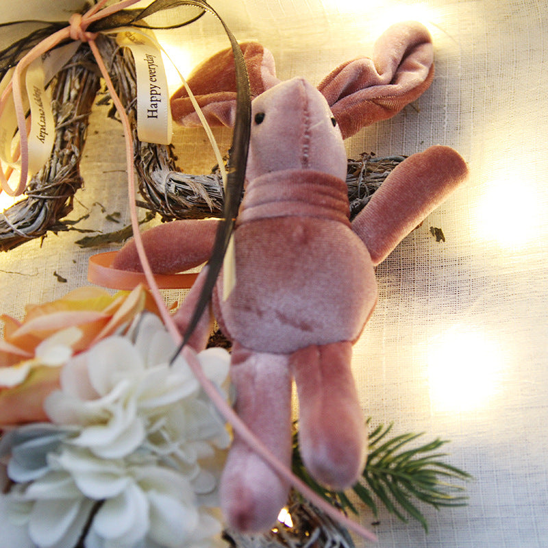 Christmas Pentagram Rabbit Wreath 12 Inch Artificial Holiday Decoration