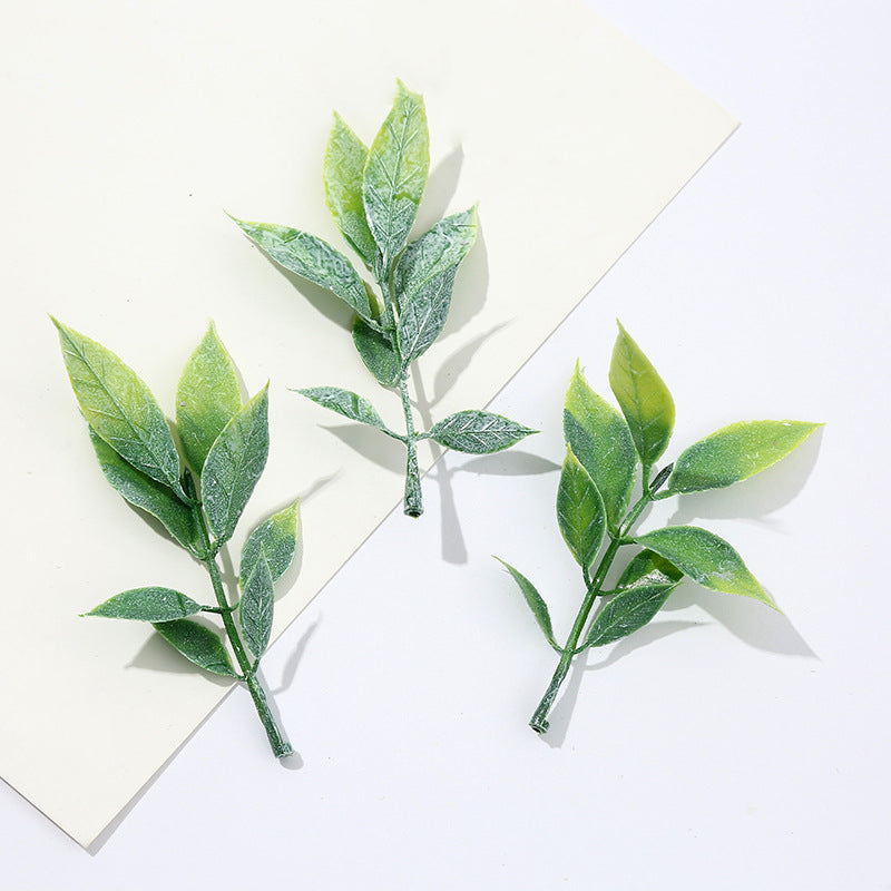 Artificial Silk Rose Leaves 100 Pcs Bulk Realistic Fake Flower Foliage for Decoration