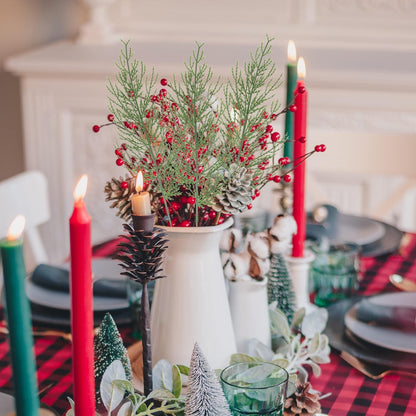 Bulk 40 PCS Artificial Pine Leaves Branches for DIY Garlands Wreaths Christmas Decorations & Home Garden Decor Wholesale