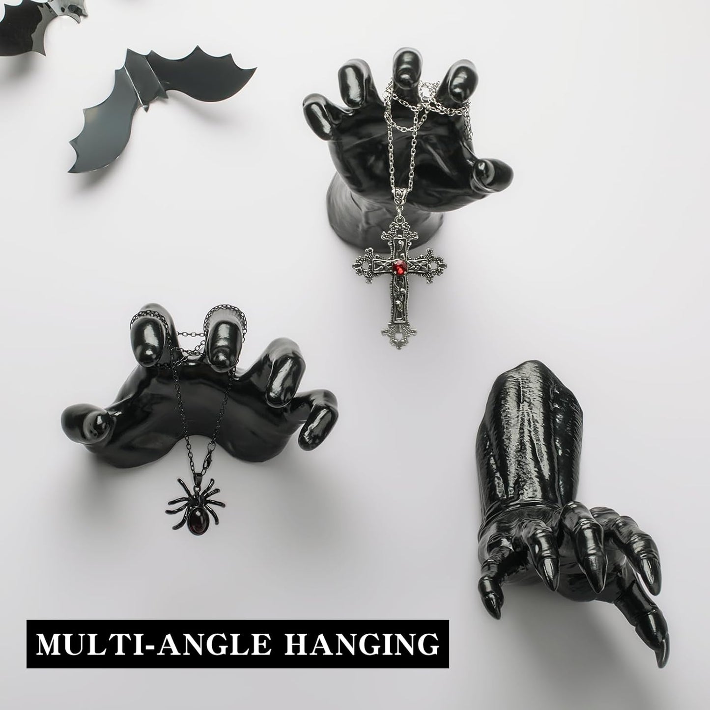 Bulk Halloween Decor Indoor Outdoor Gothic Wall Hangings 3 Creepy Hand Wall Lights with Remote Control for Spooky Halloween Decoration Wholesale