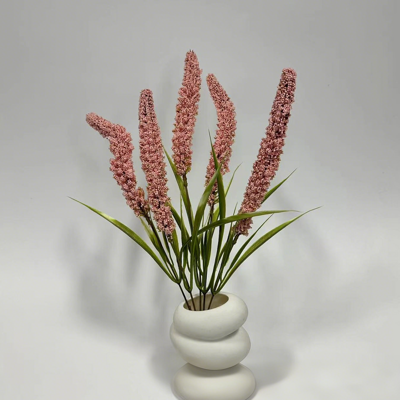 18.5-Inch Artificial Sage Flowers, 3 Stems Realistic Faux Greenery for Vase Arrangements, Home Decor, Wedding Backdrops