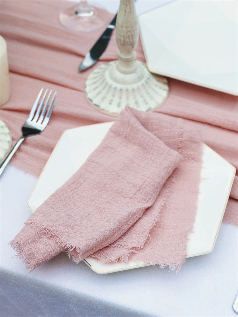 Bulk Cotton Linen Napkins 17" x 17" Rustic Square Napkins  Wedding Party Baby Shower Decoration Wholesale