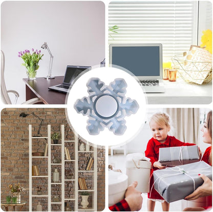 Bulk Snowflake Candle Holder Silicone Mold Resin Snowflake Candle Stand Mold for Home Decor and Craft Projects Wholesale