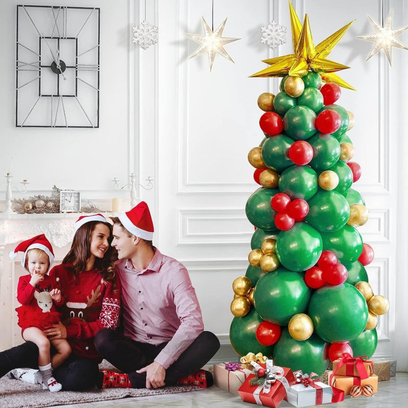 Bulk Christmas Tree Shaped Latex Balloons Festive Party Decorations Wholesale