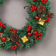 Christmas Berry Wreath Artificial Decorative Holiday Door Hanging 12, 16, 20, 24 Inch Options