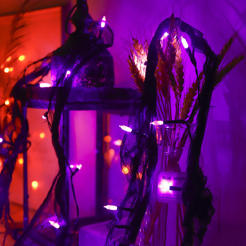 11.5 Ft LED Halloween Spider Ghost Branch Lights Bulk Imitation Decorative String Light
