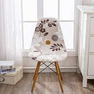 Bulk 2 Pcs Elasticity Shell Chair Covers Irregular Pattern for Restaurant and Living Room Decoration Wholesale