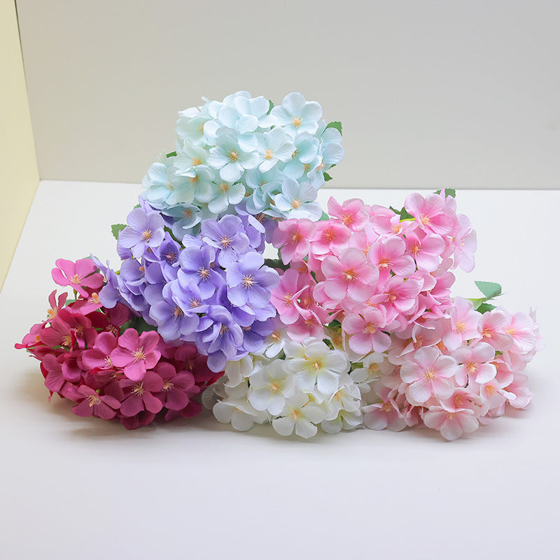 Bulk 12.6" Hydrangea Bush Artificial Silk Flowers for Home Wedding and Party Decoration Wholesale