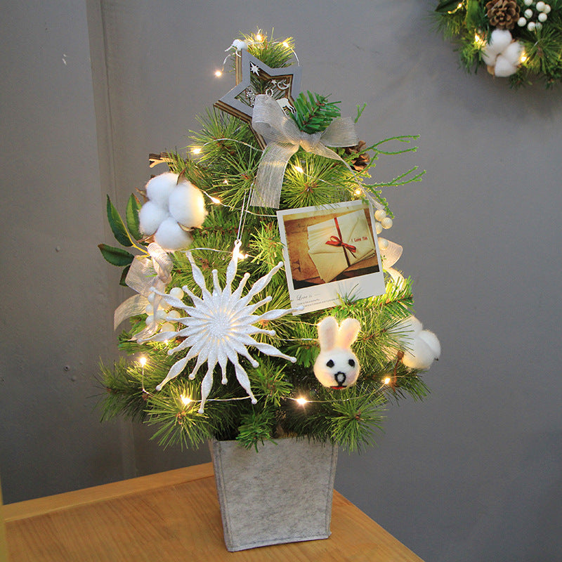 Handmade Potted Flocked Christmas Tree 12 Inch and 18 Inch Artificial Holiday Decor