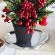 Artificial Red Berry Bonsai 10 Inch Christmas Decoration