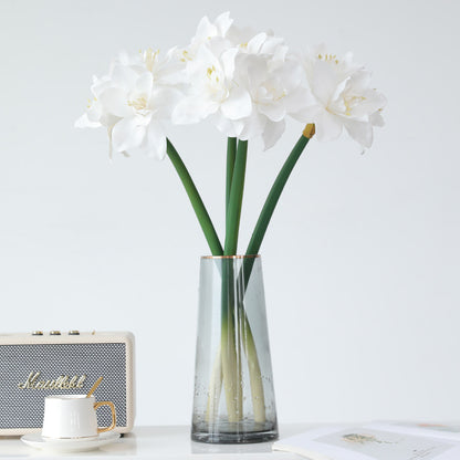 Bulk 25" Clivia Miniata Lily Stems Real Touch Artificial Flowers for Wedding Home Decoration Wholesale