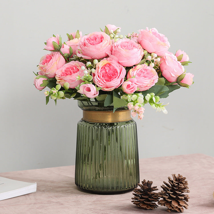 4 Packs 12 Inch Artificial Peony Bush Stems Bulk Silk Flower Bouquet
