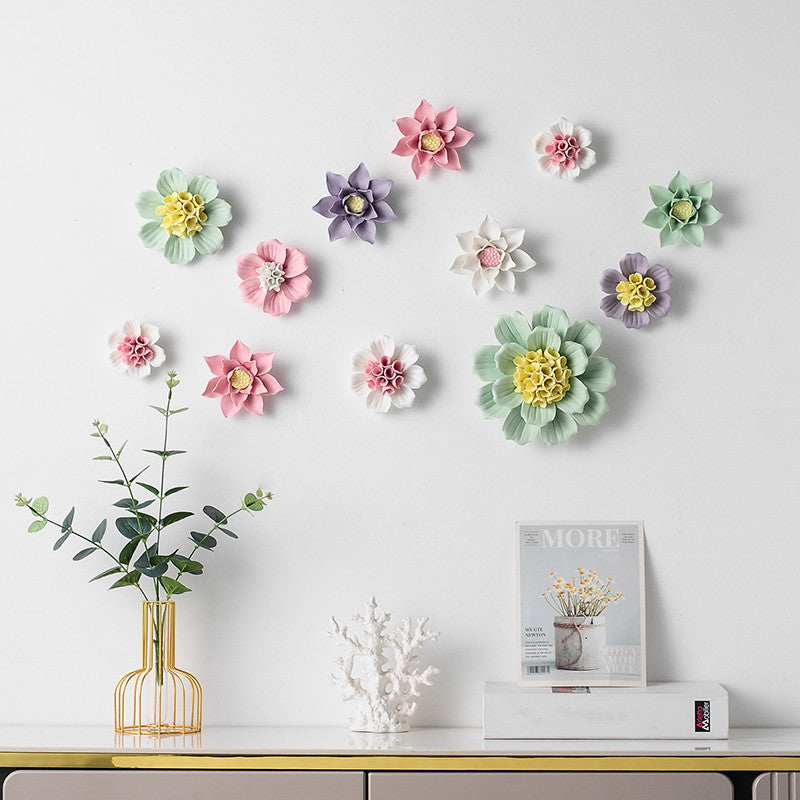 4.7 Inch Porcelain Artificial Flowers Bulk Ceramic Hanging Decoration Crafts