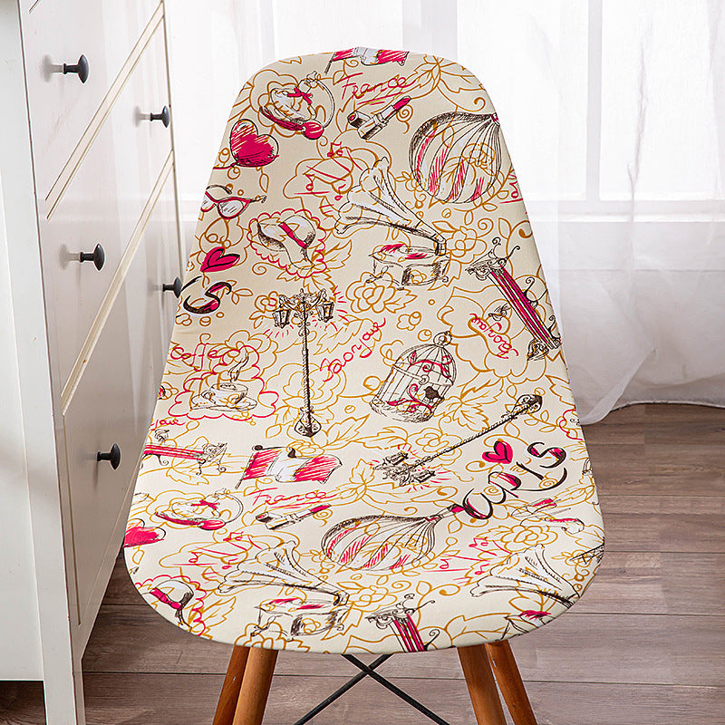 Bulk 2 Pcs Elasticity Shell Chair Covers Irregular Pattern for Restaurant and Living Room Decoration Wholesale