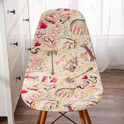 Bulk 2 Pcs Elasticity Shell Chair Covers Irregular Pattern for Restaurant and Living Room Decoration Wholesale