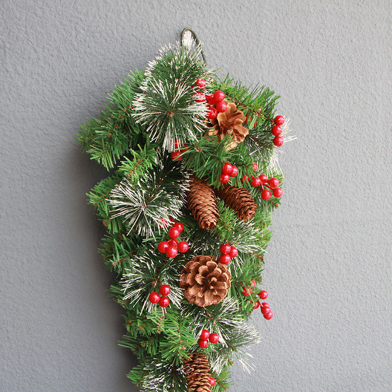 Christmas Upside Down Tree Wreath 26 Inch Artificial Holiday Decoration