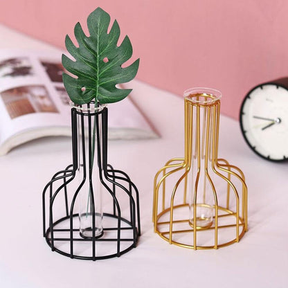 Bulk Geometric Metal Vase Centerpiece for Home Decor – Hydroponic Plant Stand for Weddings and Home Decorations Wholesale