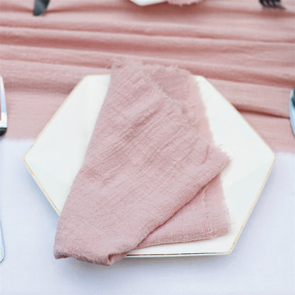 Bulk Cotton Linen Napkins 17" x 17" Rustic Square Napkins  Wedding Party Baby Shower Decoration Wholesale