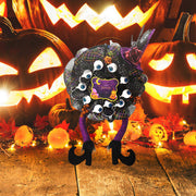 Halloween Witch Leg Wreath with Eyeball Decoration, 24 Inch Artificial Halloween Door Decor