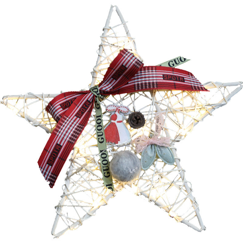 Christmas Star Wreath 10 Inch Artificial Holiday Decoration