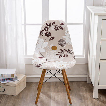 Bulk 2 Pcs Elasticity Shell Chair Covers Irregular Pattern for Restaurant and Living Room Decoration Wholesale