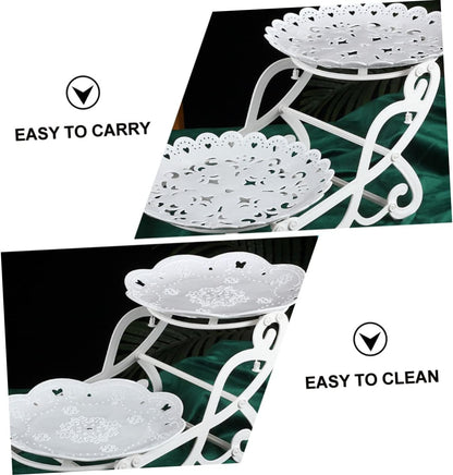 Bulk 2-Tier Dessert Stand Cake Stand Cookie Tray and Fruit Platter Versatile Party Wedding Dessert Display Wholesale