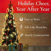 Artificial Christmas Tree Decoration for Home – Lush Green Pine, 4ft Tall
