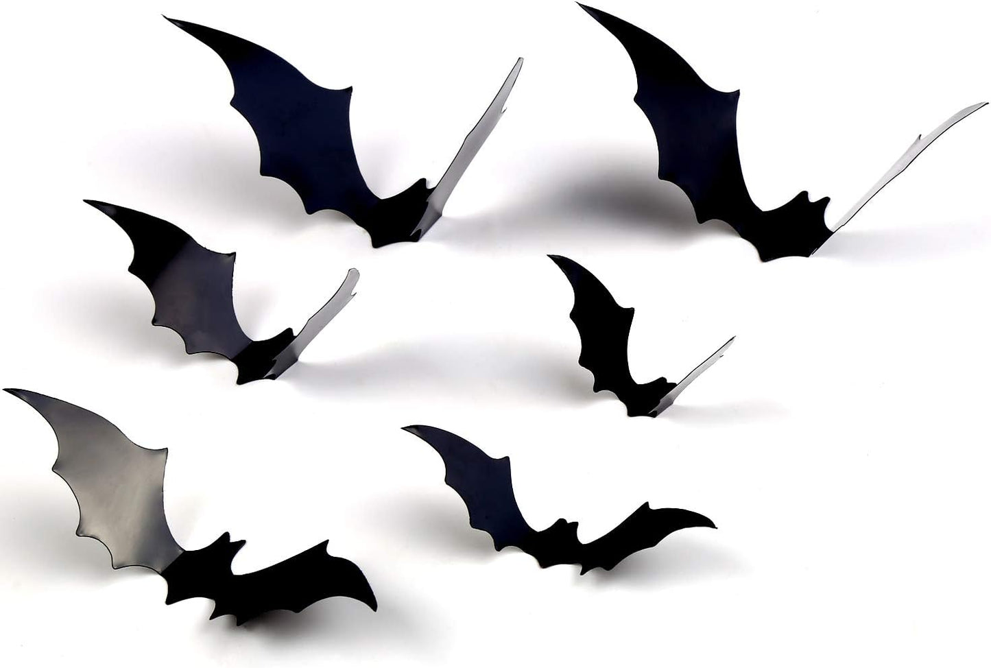 Halloween Decorations 140 Piece 3D Black Bat Wall Decals Waterproof 4 Sizes for Home and Room Decor