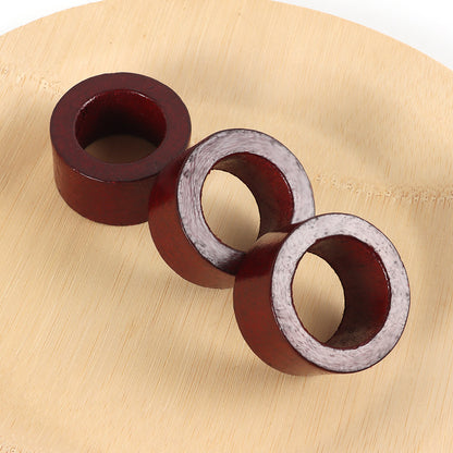 Bulk 12 Pcs Brown Wooden Napkin Rings for Farmhouse Wedding Birthday Restaurant Hotel Valentine's Day Banquet Buffet Table Decor Wholesale